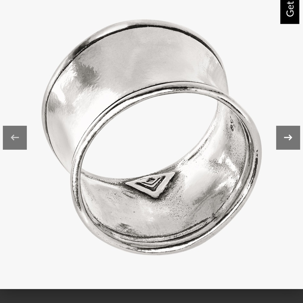 Silpada hammered cuff ring